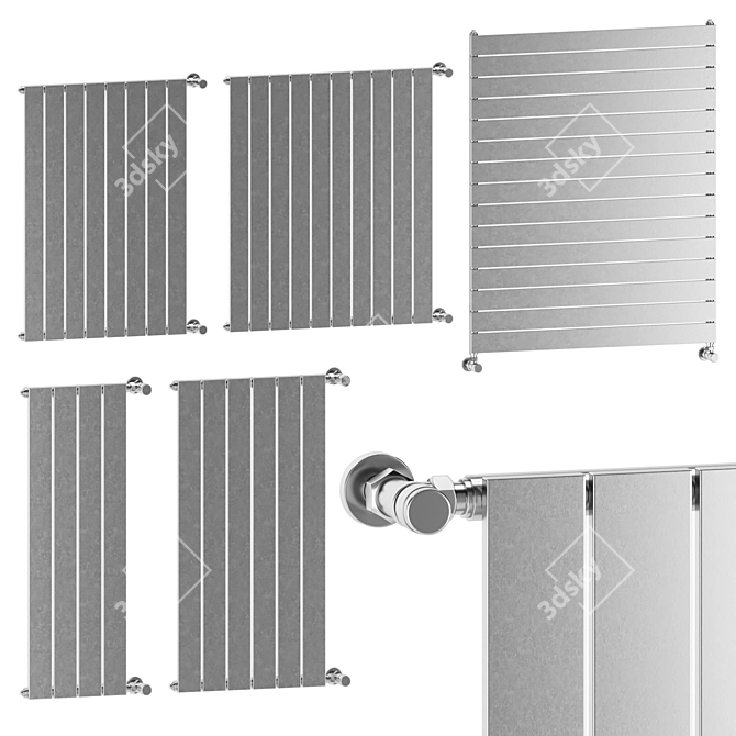 Italian Designer Sand Collection Radiators 3D model image 2
