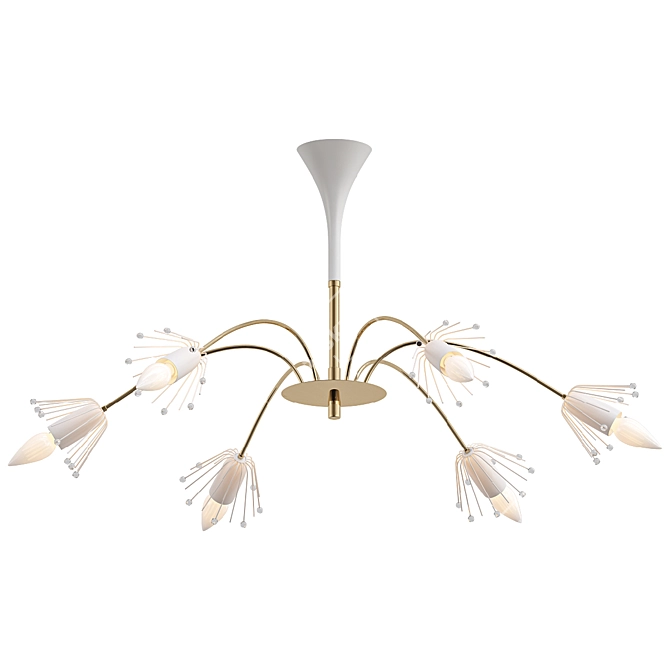 Emil Stejnar Snowflake Pendant Chandelier 3D model image 1