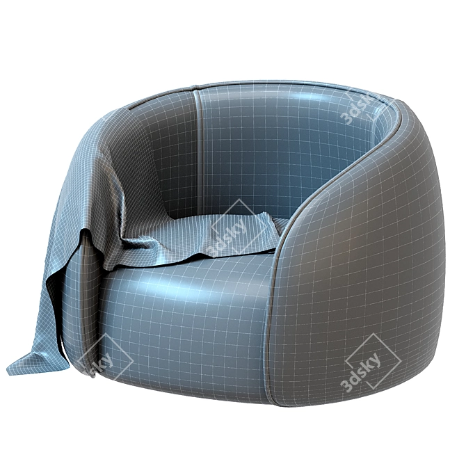 Cozy Baloo Armchair - Corona Rendered 3D model image 3