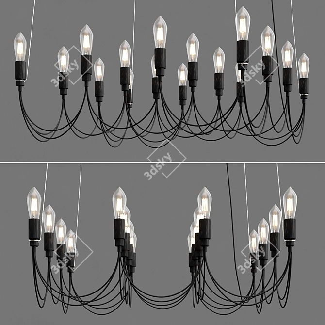 Minimalist Design Lighting Fixture 3D model image 2