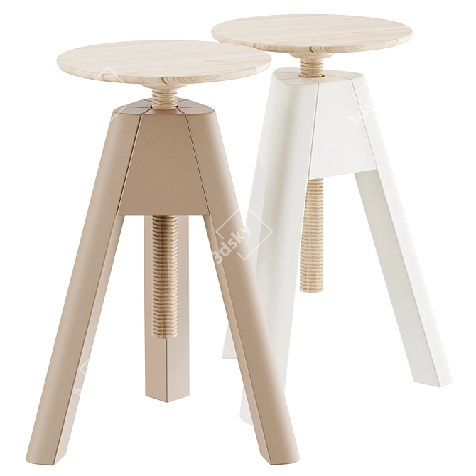 Adjustable Height Vitos Stool 3D model image 2