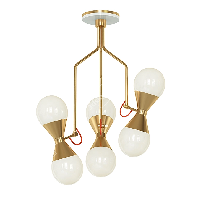 Elegant Hourglass Villa Lumi 3D model image 1