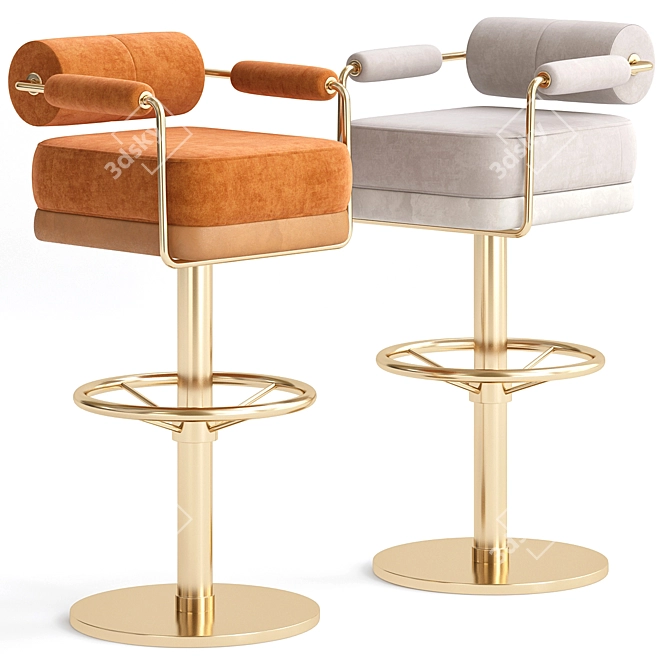 Realistic Anderson Bar Chair Model 3D model image 1