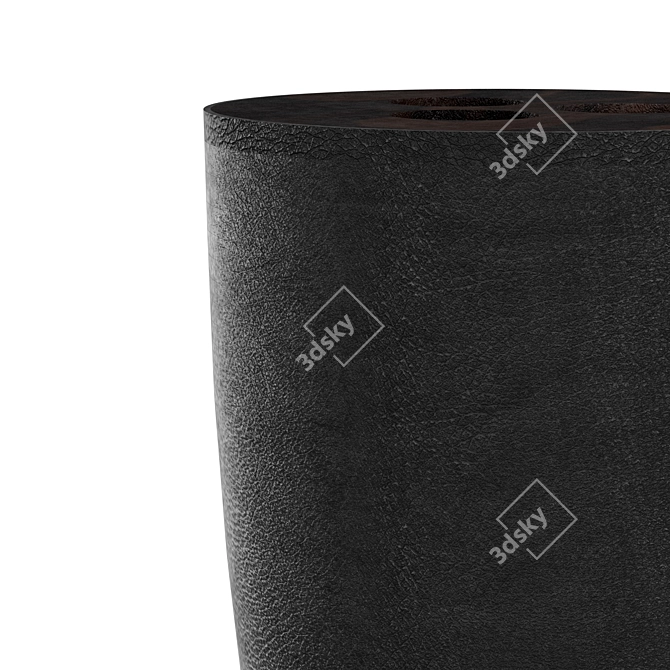 Handcrafted Leather Vase Arno Declercq 3D model image 4