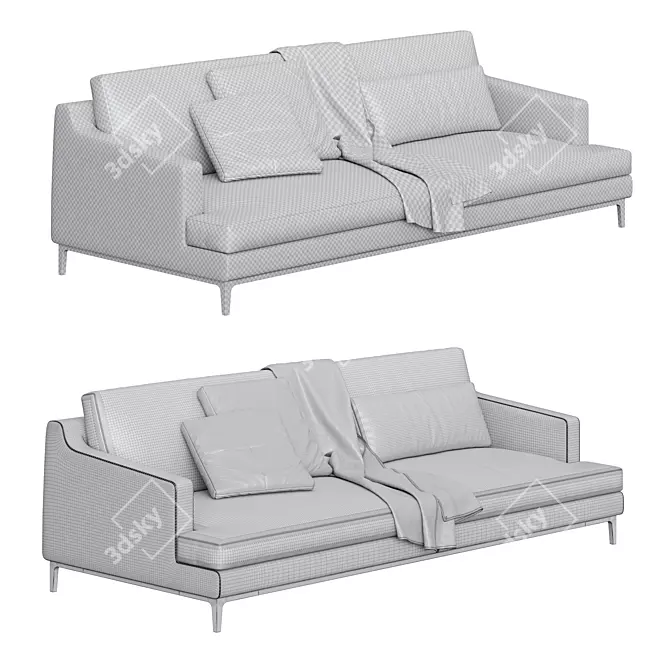 Luxury Modern Poliform Bellport Sofa 3D model image 3