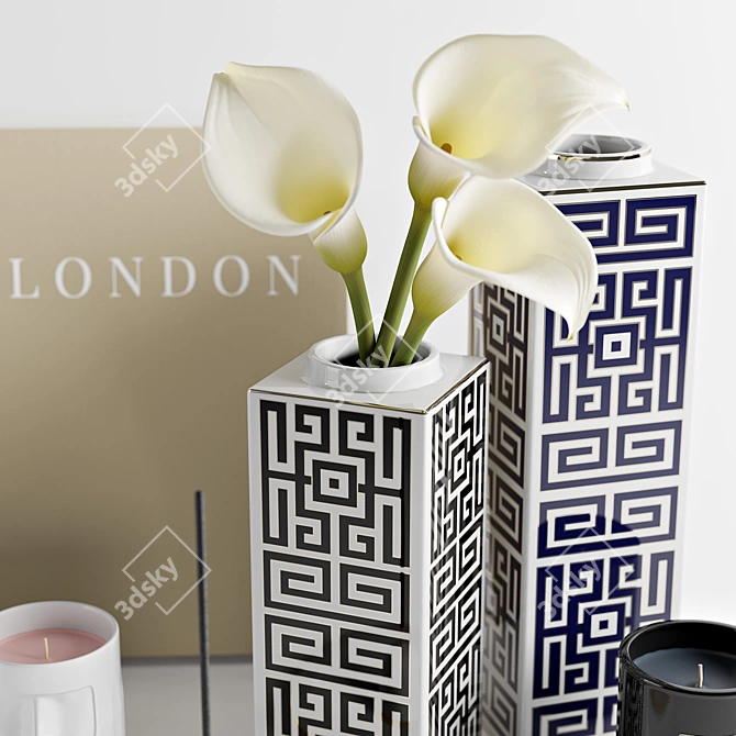Ginori Decor Set: Luxury Vases & Figurines 3D model image 3