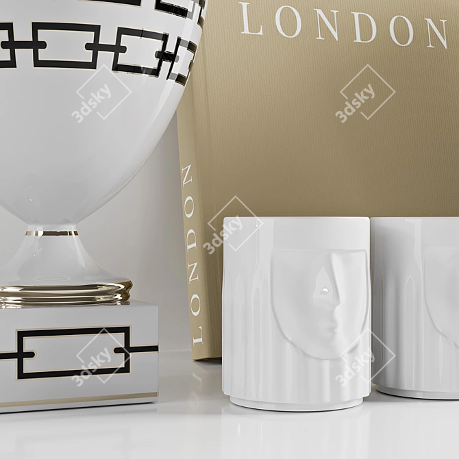 Ginori Decor Set: Luxury Vases & Figurines 3D model image 4