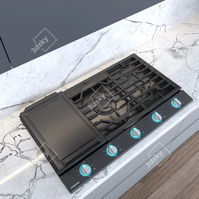 Contemporary Chef's Dream Kitchen 3D model image 5