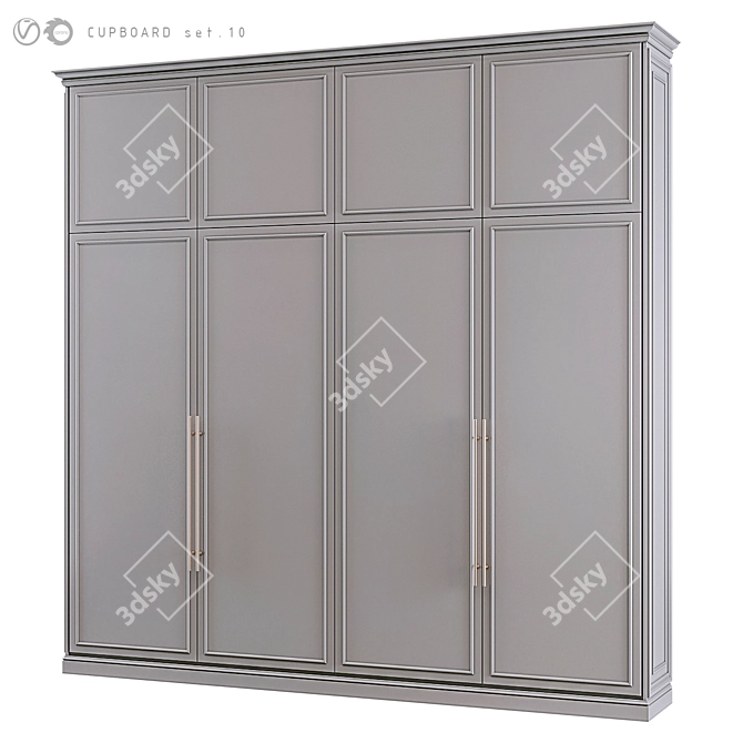 Designer Cupboard Set 3D Models 3D model image 1