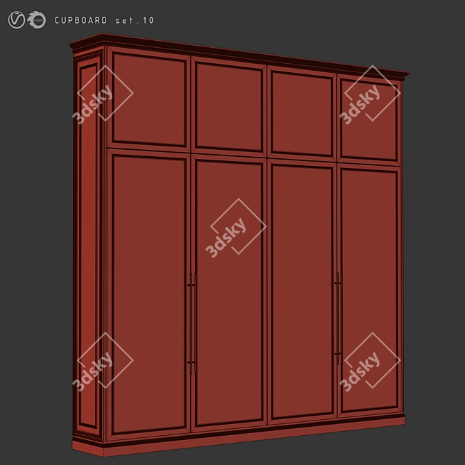 Designer Cupboard Set 3D Models 3D model image 5