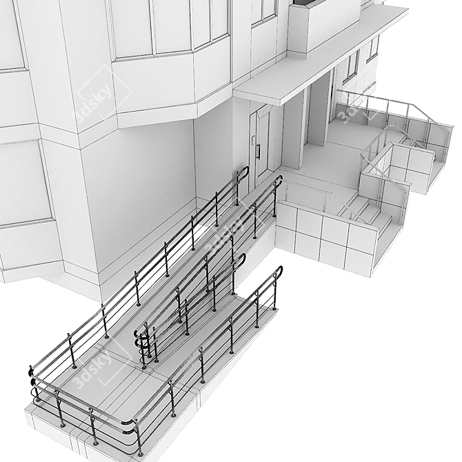 Multi-Apartment Residential Building 3D model image 6