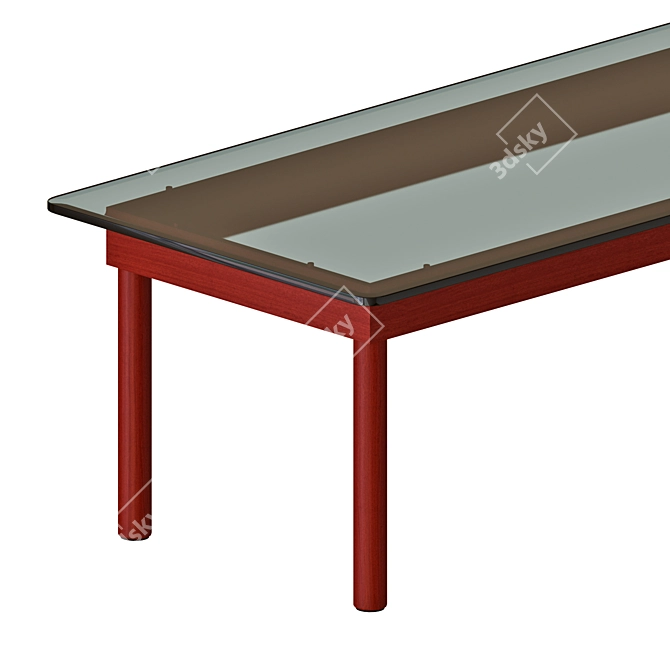 Modern Rectangular Kofi Table 140cm 3D model image 2