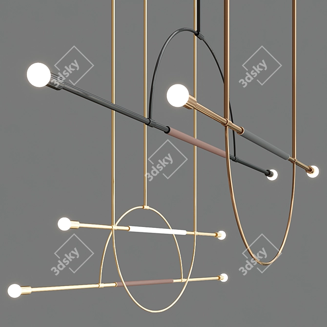 Modern Pendant Lighting Fixture 3D model image 2