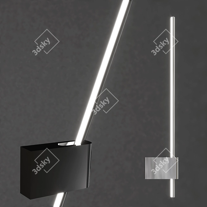 Adjustable Ax-LED Wall Lamp 3D model image 3