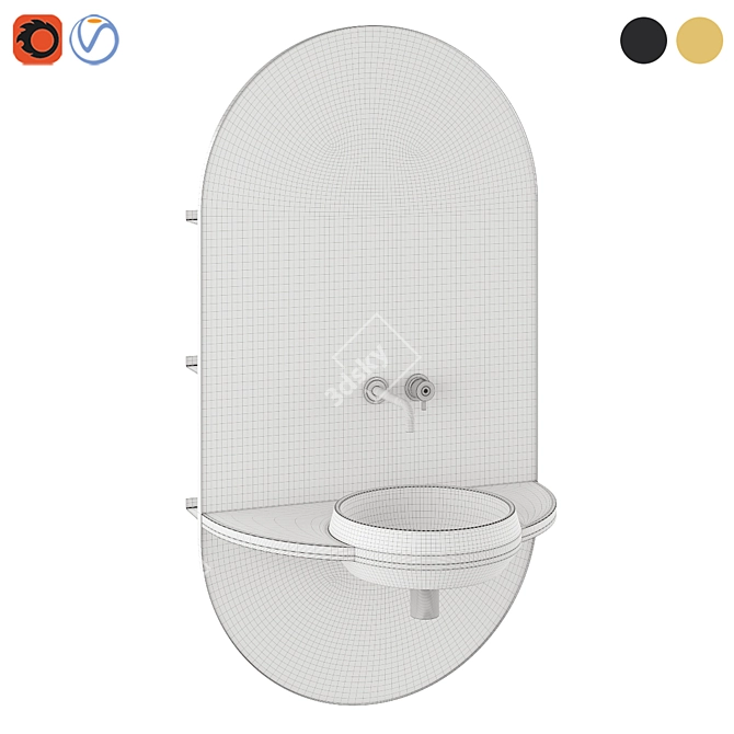 Arco Vanity Unit Ex.t 3D model image 6