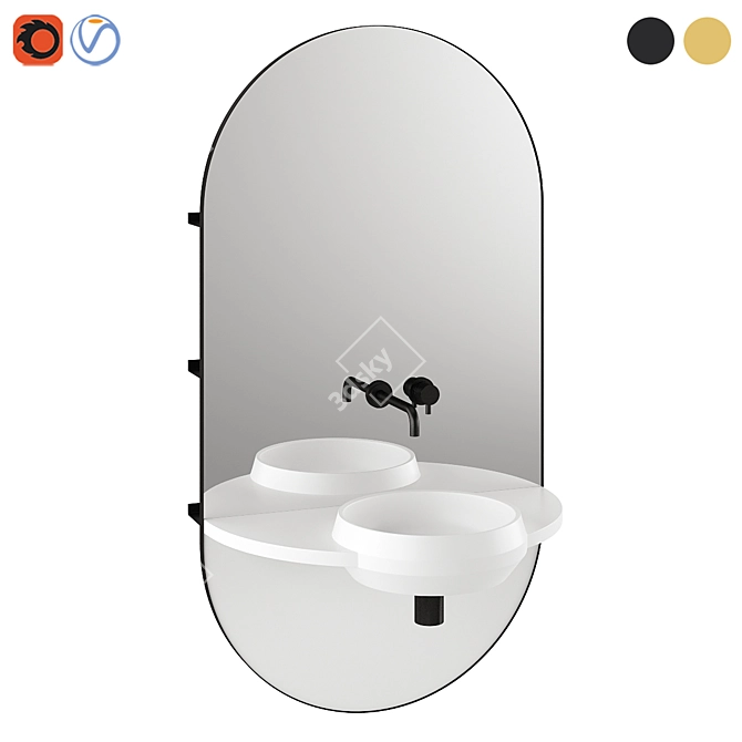 Arco Vanity Unit Ex.t 3D model image 8