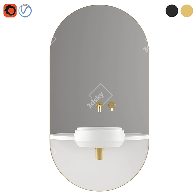 Arco Vanity Unit Ex.t 3D model image 9