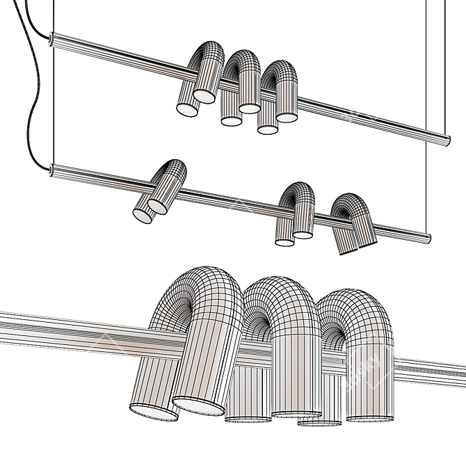 Dazzling Cirkus Spotlight Fixture 3D model image 2