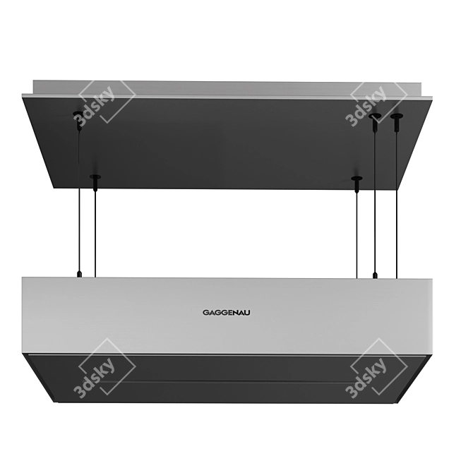Gaggenau Silver Kitchen Appliance Set 3D model image 6