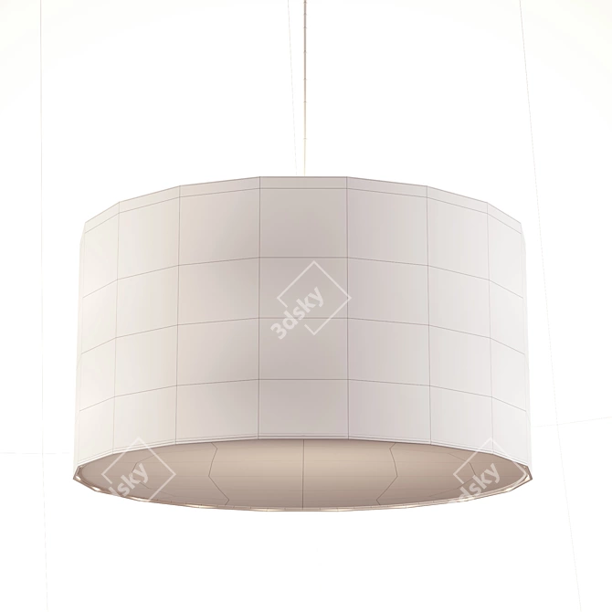 Natural Modern Metal Pendant Light 3D model image 2