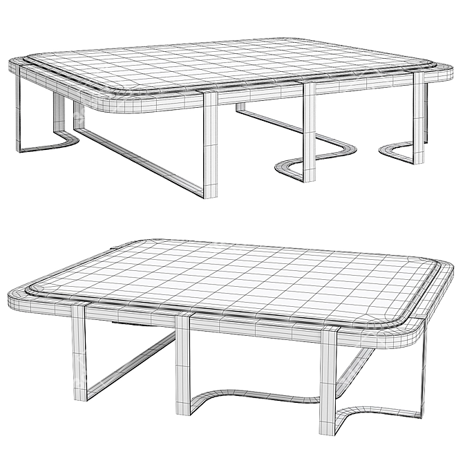 Elegant Modern Charisma Coffee Table 3D model image 2