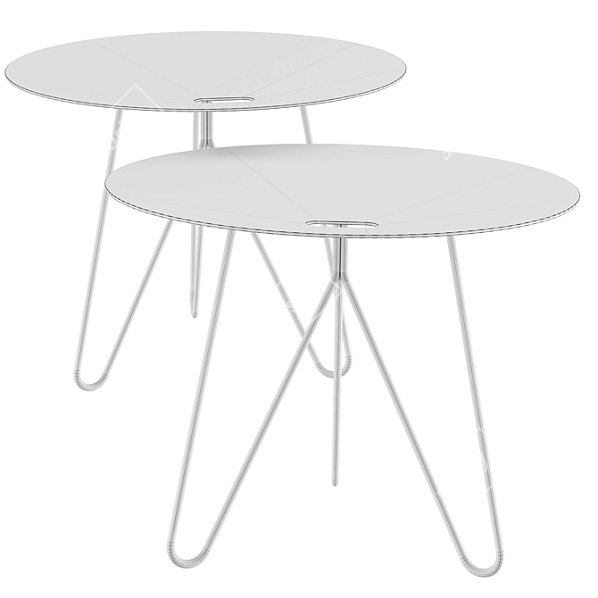 Modern Round Center Table, Ø50cm 3D model image 3