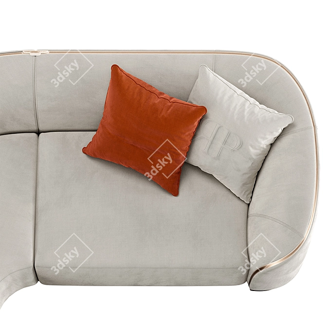 Designer Pierre Sectional Sofa 3D model image 4