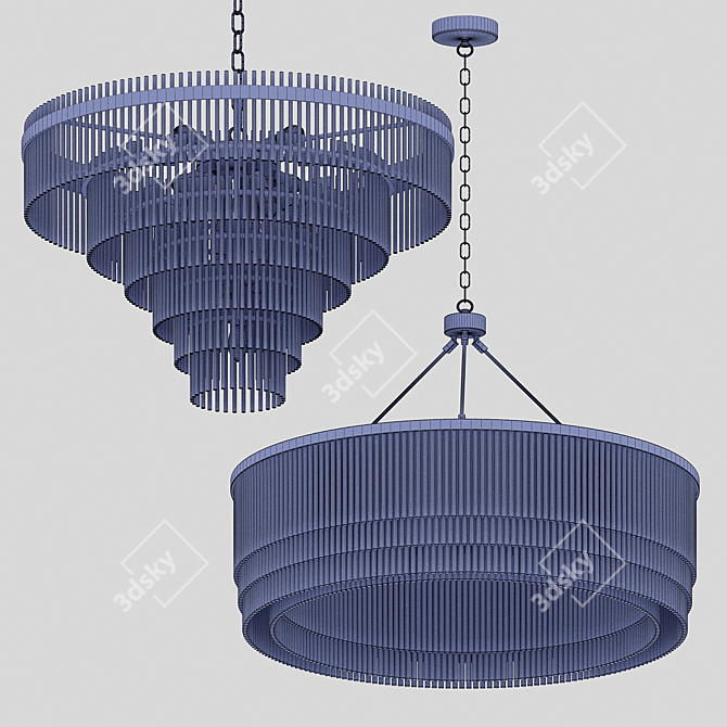 Luxury Eichholtz Chandeliers Collection 3D model image 6