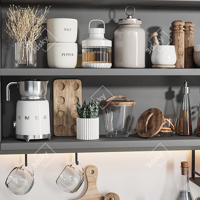 High-Quality Kitchen Accessories Set 3D model image 4