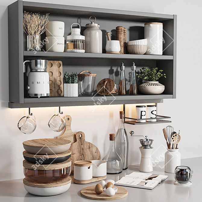 High-Quality Kitchen Accessories Set 3D model image 5