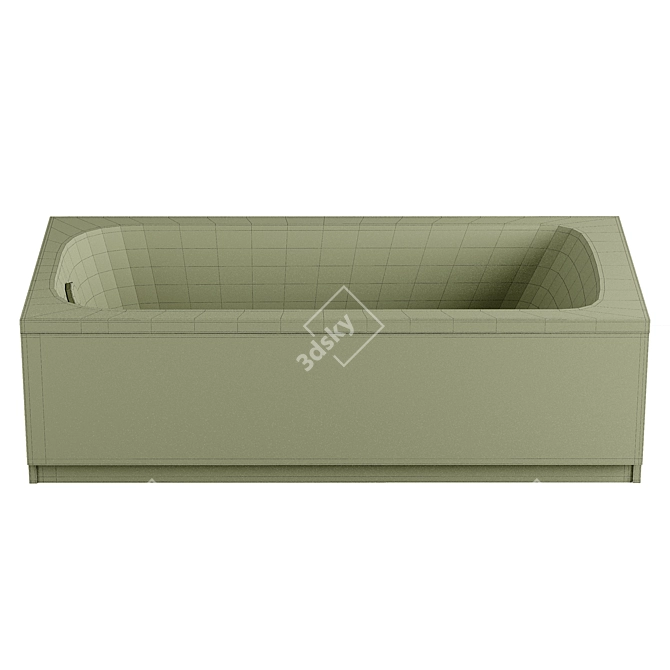 Riho Milano 150x70 Acrylic Bathtub 3D model image 2