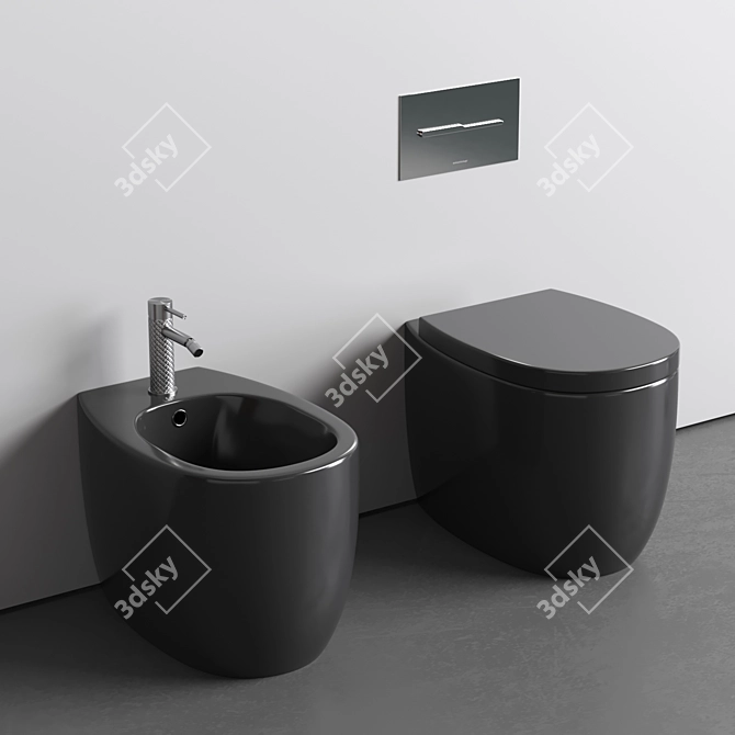 Italian Nic Milk Toilet Set 3D model image 2