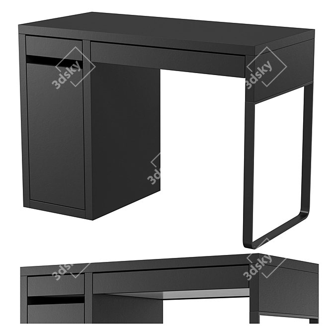 IKEA MICKE Writing Desk White 3D model image 1