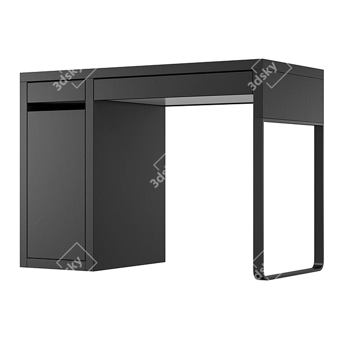 IKEA MICKE Writing Desk White 3D model image 2