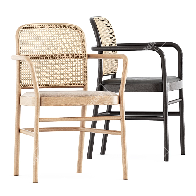 Elegant Bent Armchair by Timeandstyle 3D model image 2