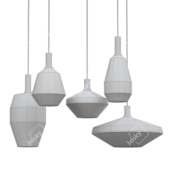 Elegant Pendant Light Fixture 3D model image 2