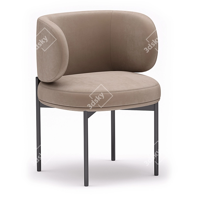 Gallotti&Radice Akiko Chair Collection 3D model image 5