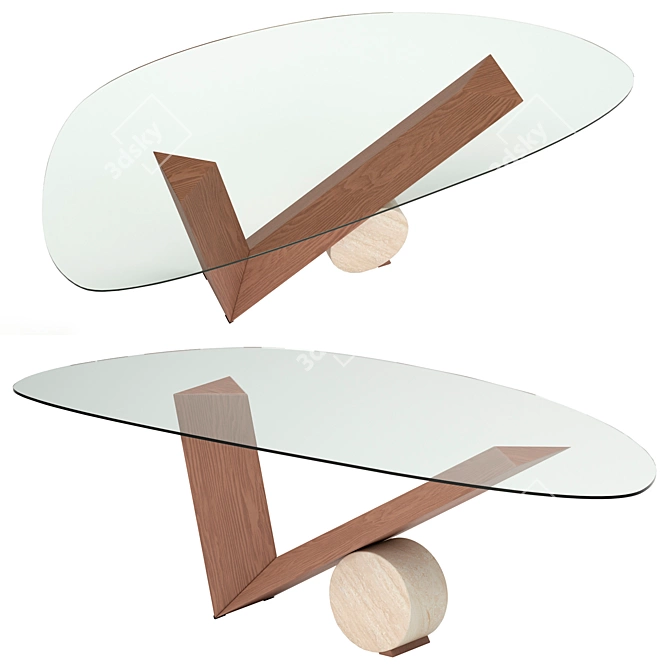 Valentino Dining Table Model 2015 3D model image 4