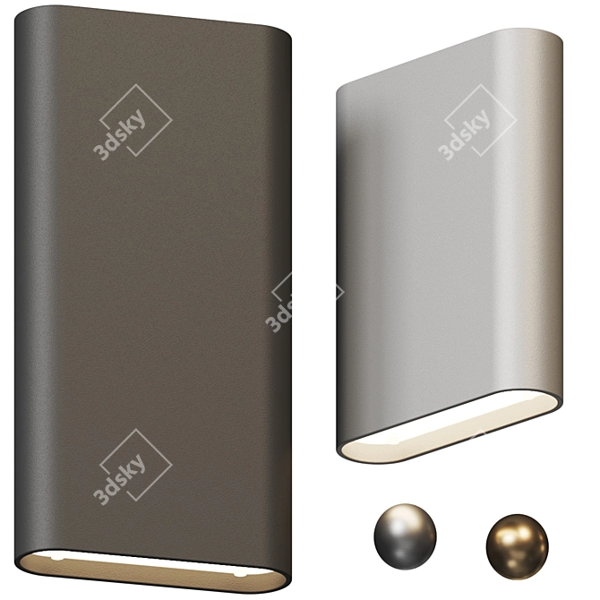 Sleek Bi-Directional Lux Sconce 3D model image 1