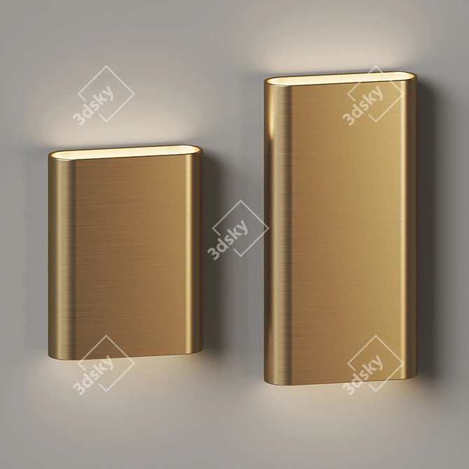 Sleek Bi-Directional Lux Sconce 3D model image 2