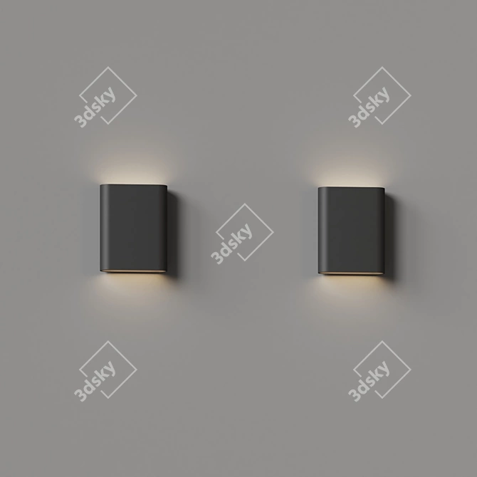 Sleek Bi-Directional Lux Sconce 3D model image 3