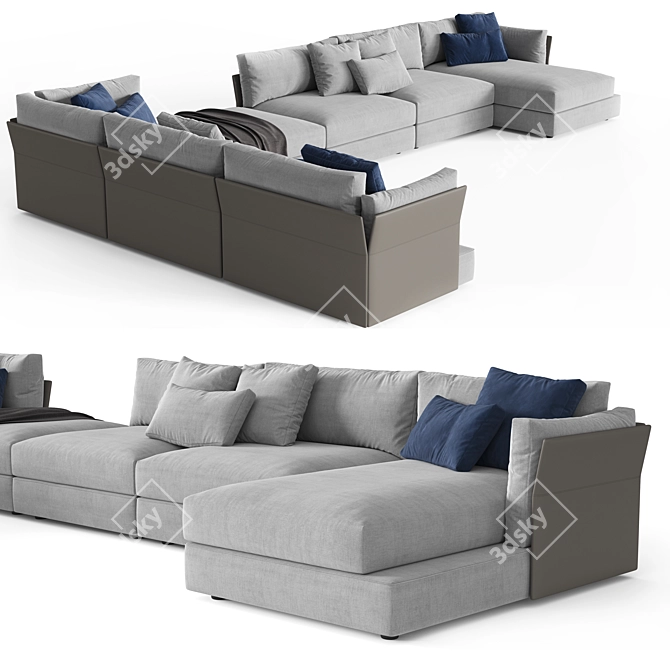LEMA Groovy Sectional Sofa 3D model image 2