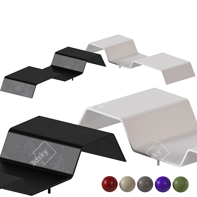 Etel Oscar Niemeyer Coffee Table 3D model image 1
