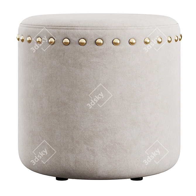 InRoom Designs Round Pouf 3D 3D model image 2