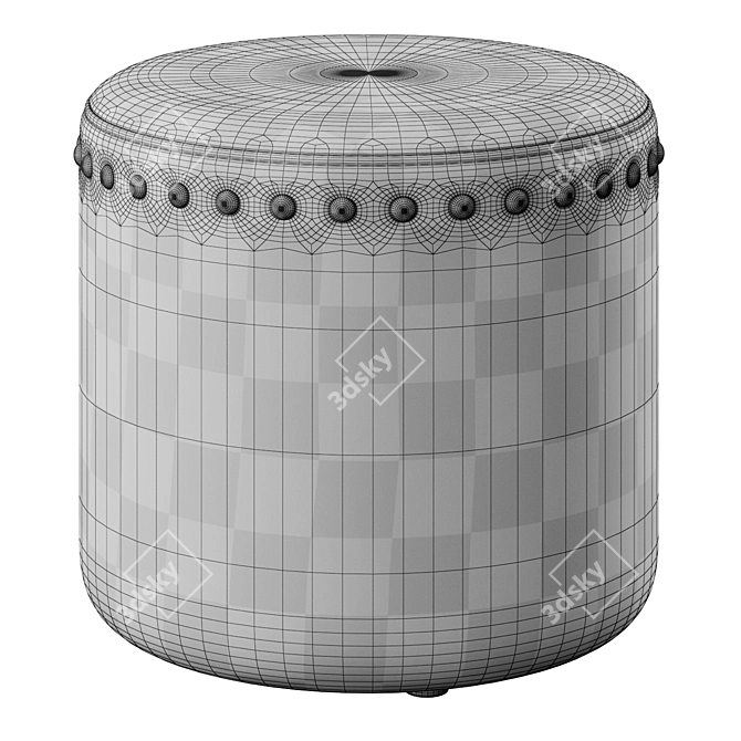 InRoom Designs Round Pouf 3D 3D model image 5