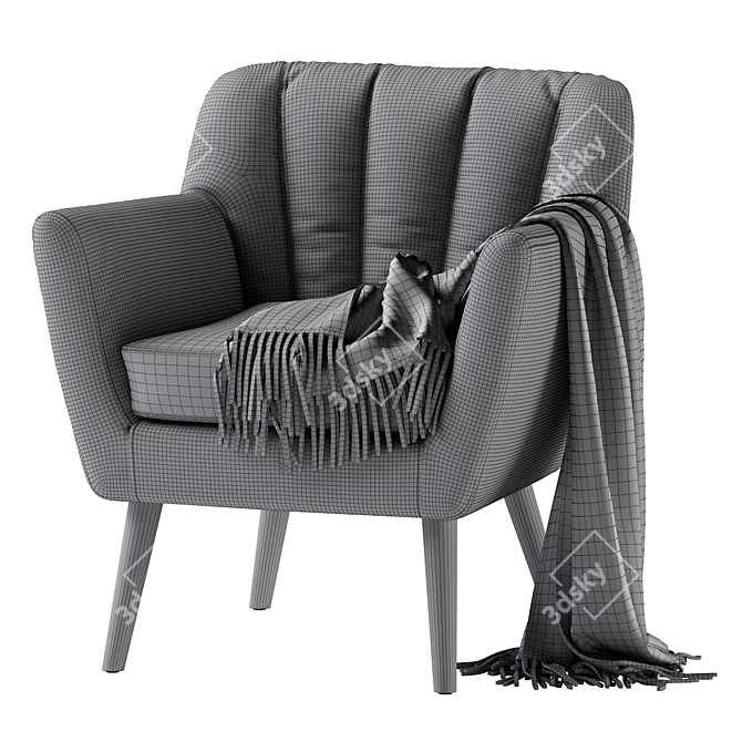 Mid Century Modern Club Chair 3D model image 7