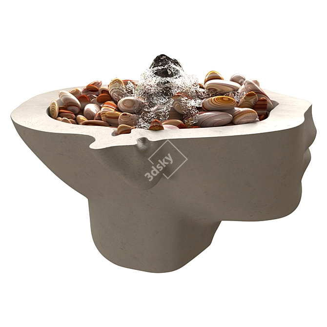 Versatile Detachable Face Fountain 3D model image 5