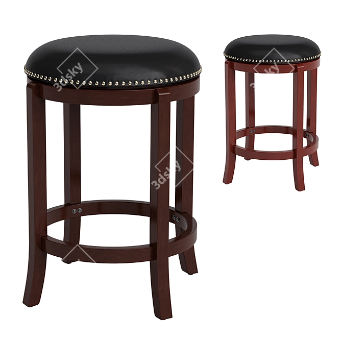 Flash Furniture Wooden Bar Stool 3D model image 1