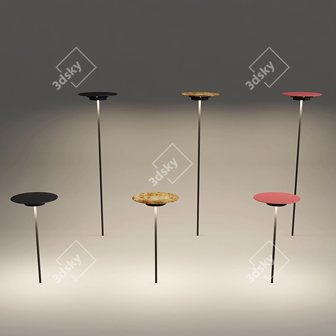 Elegant LED Floor Lamp Germany 3D model image 2