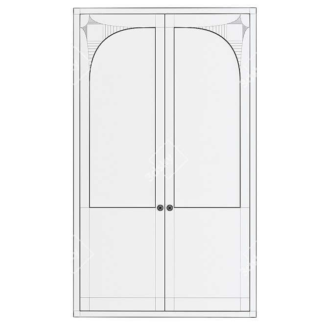 Modern Multifunctional Door Unit 3D model image 2